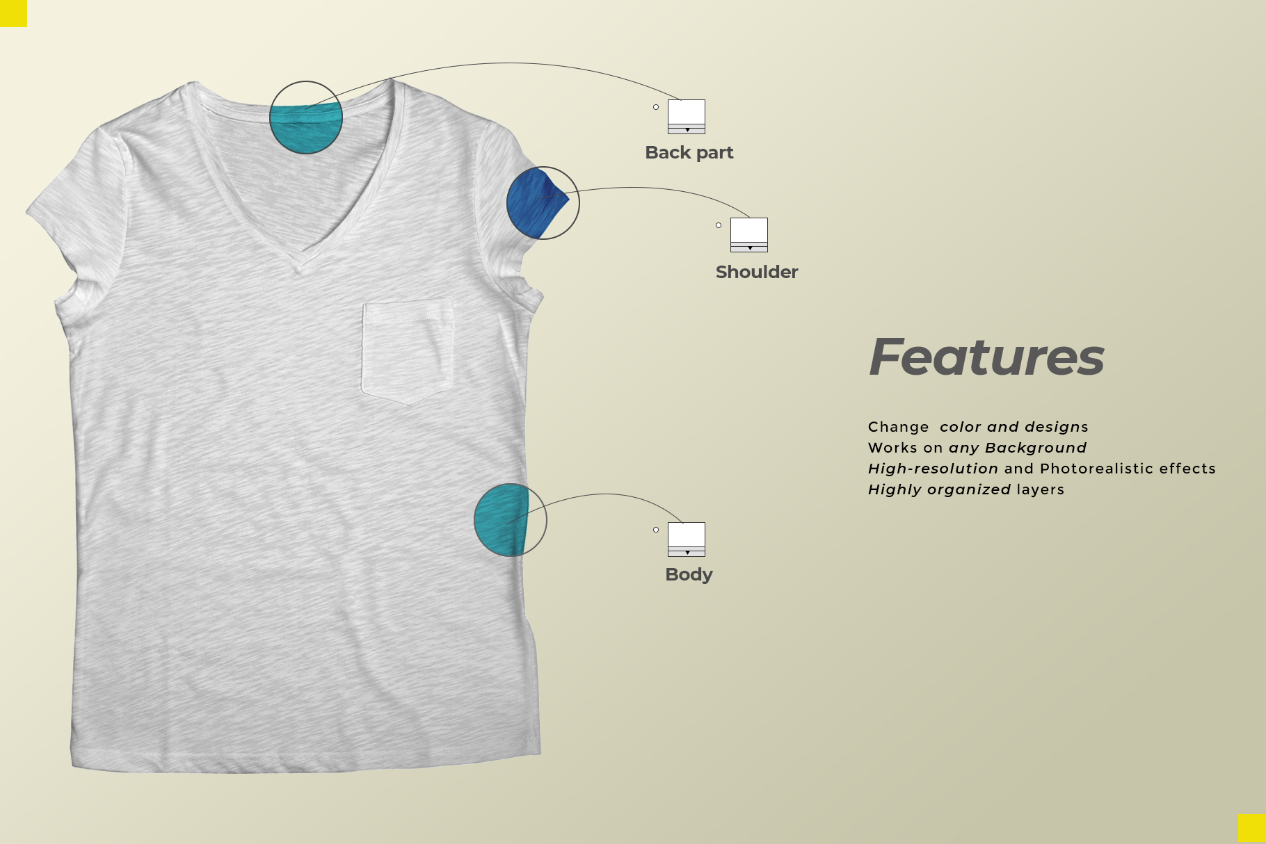 multiple t shirt mockup